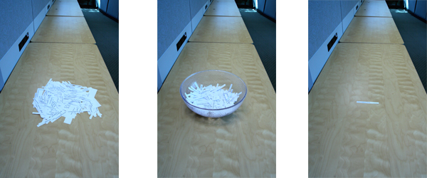 Step 3: Put all the cut out names into a bowl and randomly pick one