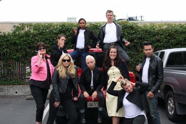 IMG_2145 "Grease" inspired photo of Duarte employees dressed as greasers
