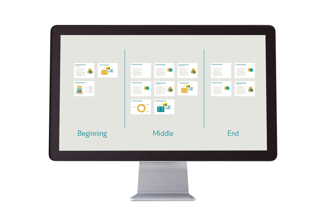 Computer screen showing Duarte presentation basics course
