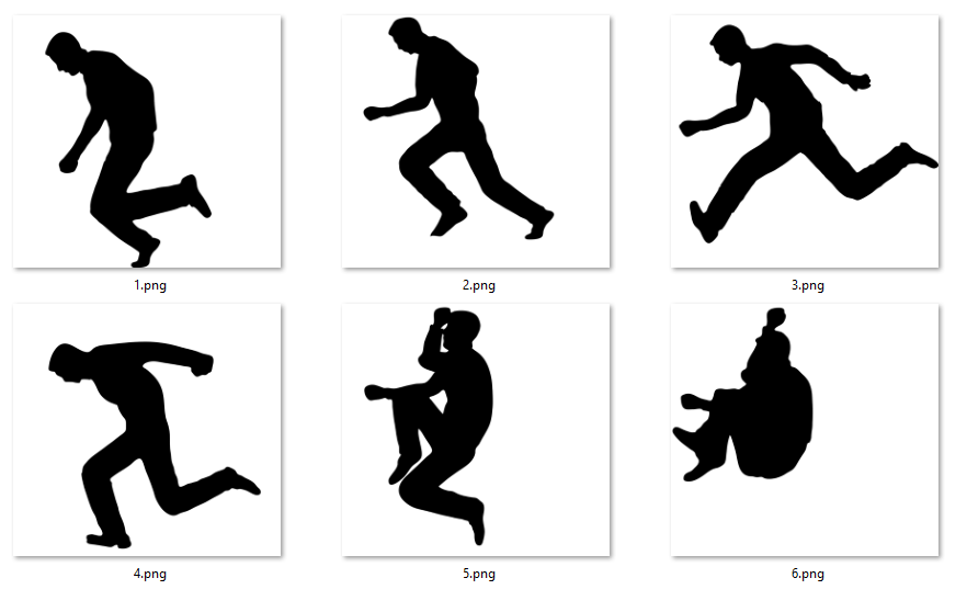 man running silhouette animations 